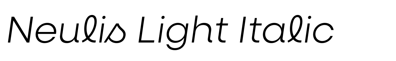 Neulis Light Italic